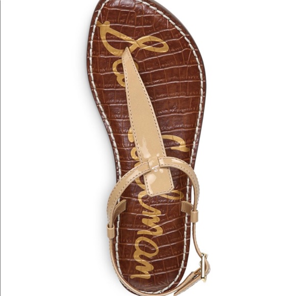 Sam Edelman Gigi Patent Thong Sandals - Almond - Picture 3 of 7